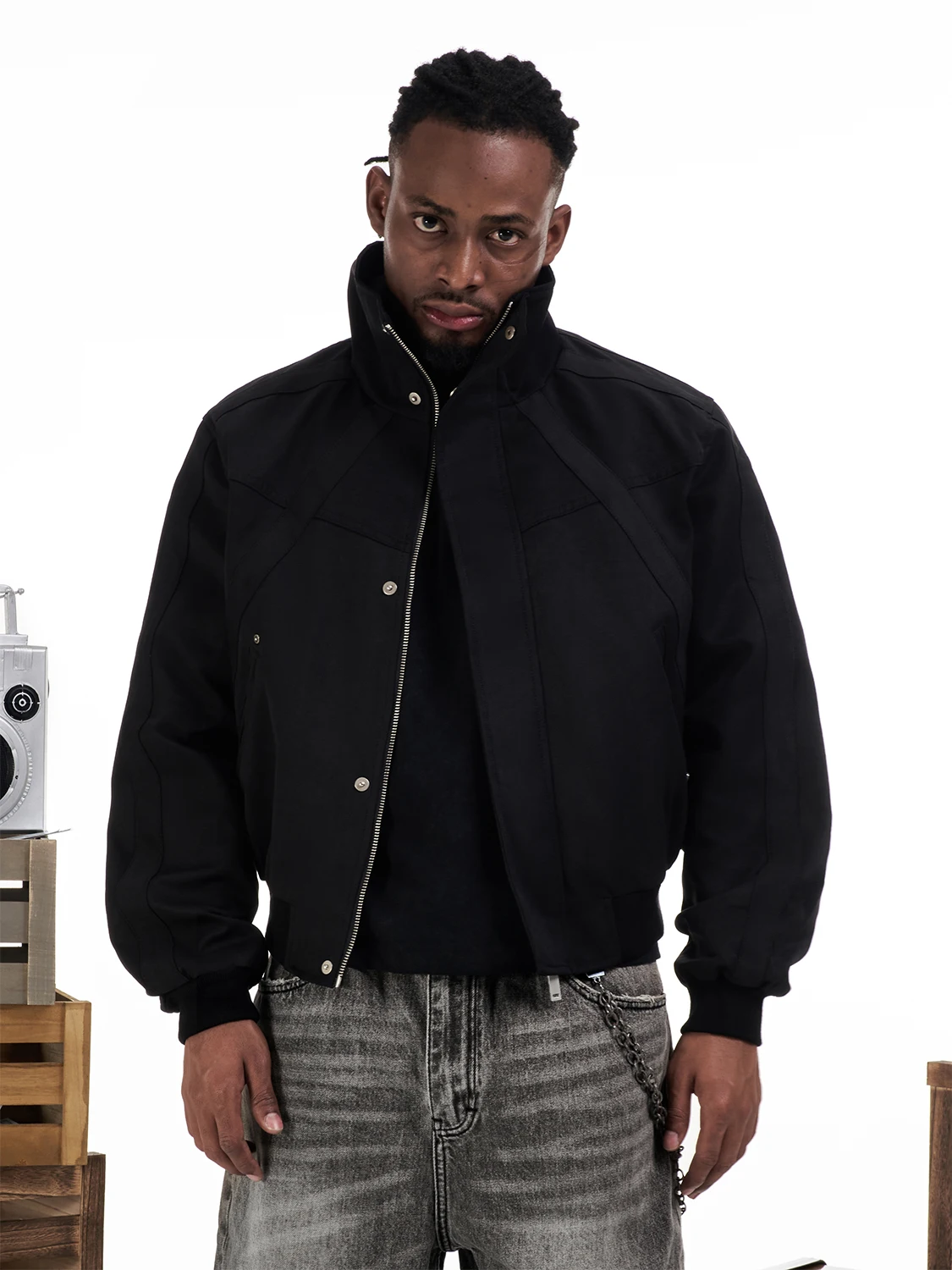 MT99 Autumn Splicing Outerwear Zipper Collar Jaet Men Women Sle Casual Trendy Cotton Polyester Nylon Blend ort Coat
MT99 Autumn Splicing Outerwear Zipper Collar Jaet Men Women Sle Casual Trendy Cotton Polyester Nylon Blend ort Coat