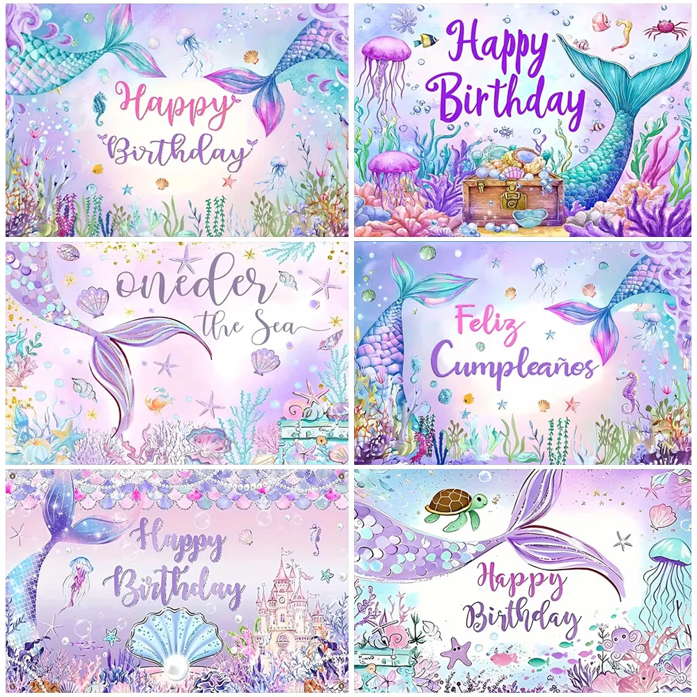 Cartoon Mermaid Birthday Backdrop Party Decoration Under The Sea Photography Background Princess Girl Favor Gift Shower Supplies
Cartoon Mermaid Birthday Backdrop Party Decoration Under The Sea Photography Background Princess Girl Favor Gift Shower Supplies