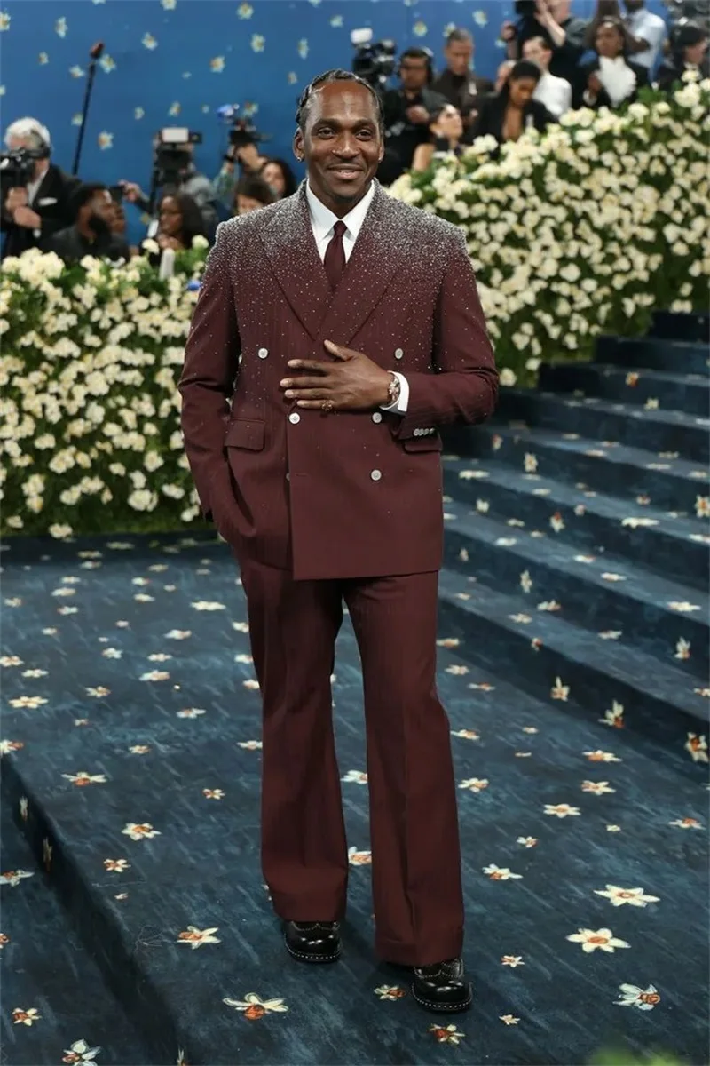 Luxury Brown Men Suit Set 2 Piece Beaded Blazer+Pants Trousers Wedding Tuxedos Formal Office Jacket Male Prom Coat Customized
Luxury Brown Men Suit Set 2 Piece Beaded Blazer+Pants Trousers Wedding Tuxedos Formal Office Jacket Male Prom Coat Customized