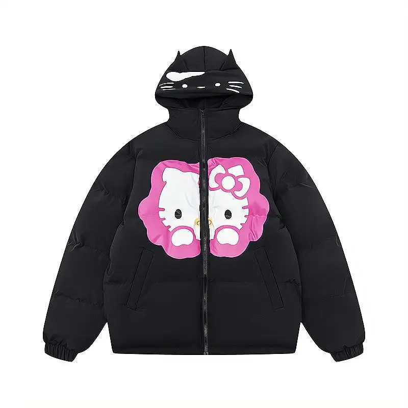 Winter Hello Kitty Hooded Zipper Cotton Coat Sanrioed Cartoon Couple Loose Kawaii Christmas Gift Warm Printed Cotton Jacket
Winter Hello Kitty Hooded Zipper Cotton Coat Sanrioed Cartoon Couple Loose Kawaii Christmas Gift Warm Printed Cotton Jacket