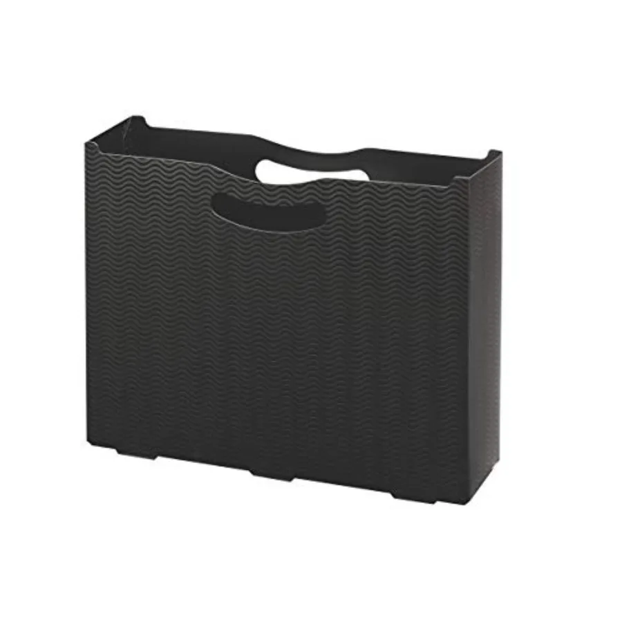Poly File Box, 3" Expansion, Die-Cut Handles, Letter Size, Black Wave Pattern
Poly File Box, 3" Expansion, Die-Cut Handles, Letter Size, Black Wave Pattern