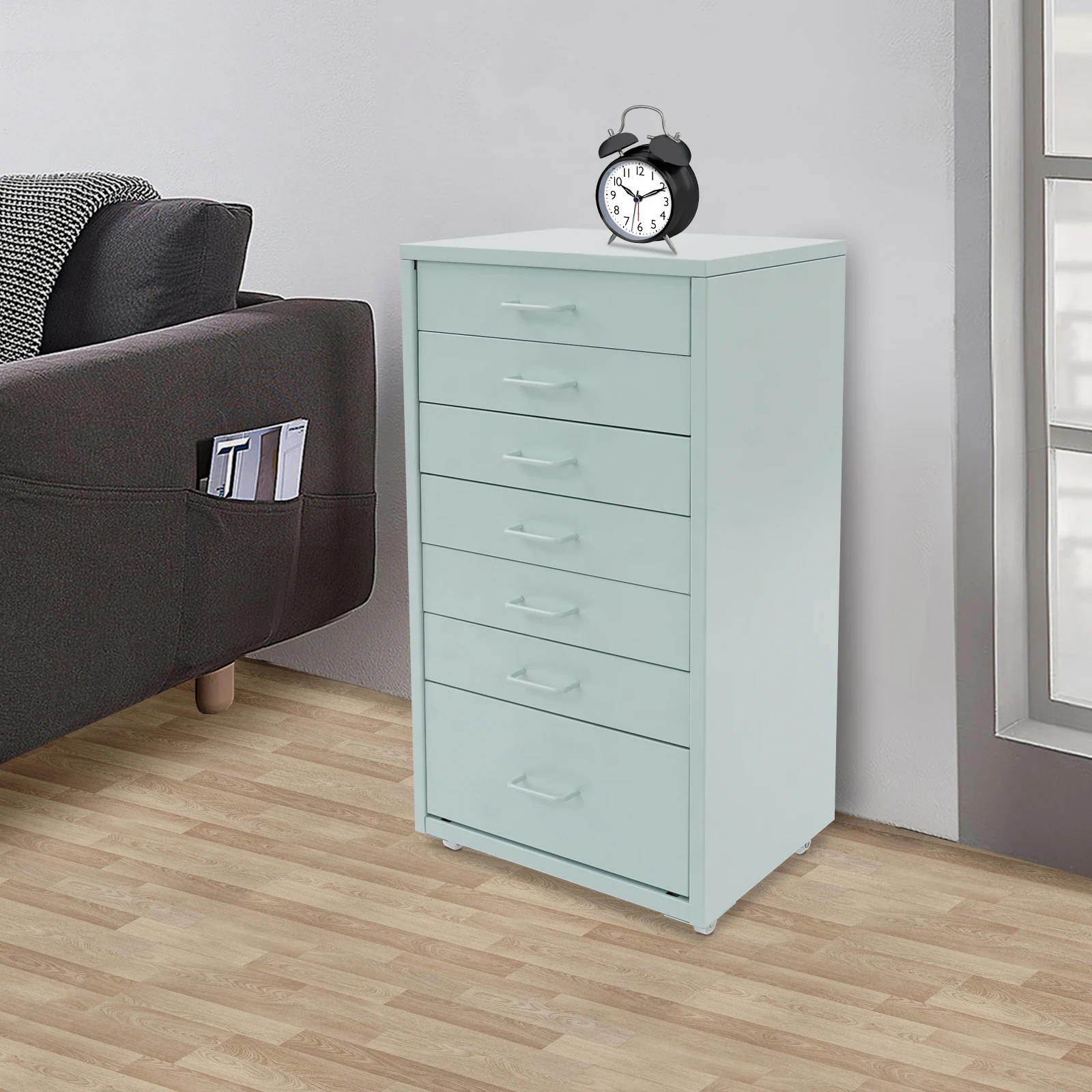 7 Drawer Nightstand with Wheels, Movable Bedside Table, Mobile File Cabinet Storage Organizer for Bedroom, Office, Living Room
7 Drawer Nightstand with Wheels, Movable Bedside Table, Mobile File Cabinet Storage Organizer for Bedroom, Office, Living Room