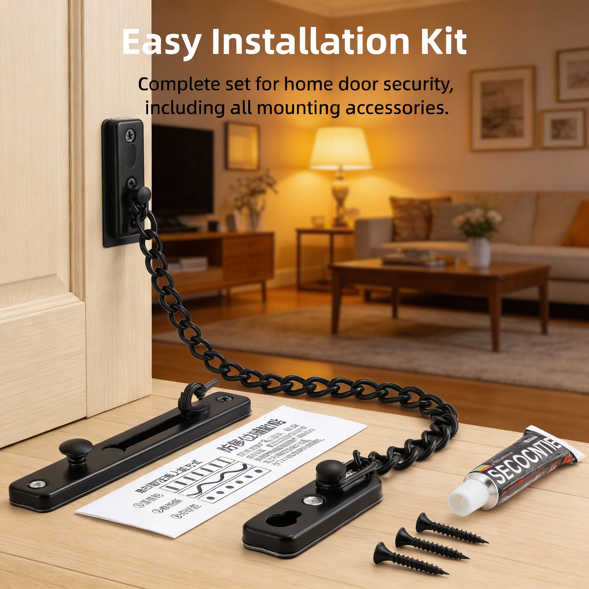 Hotel & Home Stainless Steel Anti-Lock Door Chain, Anti-theft Chain, Security Protection Home Door Lock, Multi-color Optional
Hotel & Home Stainless Steel Anti-Lock Door Chain, Anti-theft Chain, Security Protection Home Door Lock, Multi-color Optional