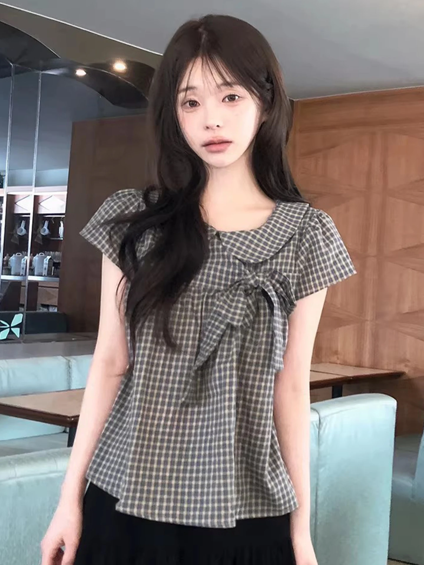 Liliang Summer New Style Japanese Retro Knot Doll Collar Short Sleeve Women's Shirt Korean Loose Fit Cotton Polyest...
Liliang Summer New Style Japanese Retro Knot Doll Collar Short Sleeve Women's Shirt Korean Loose Fit Cotton Polyest...