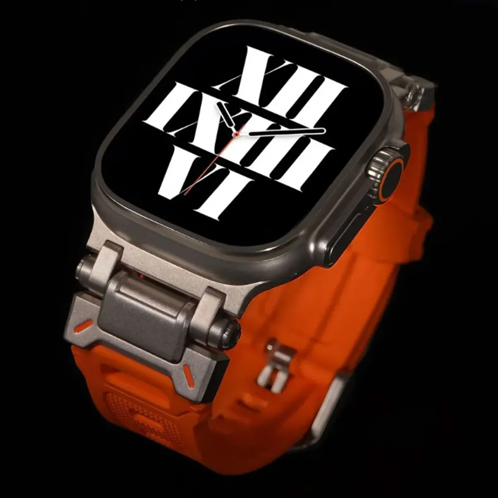 Rugged Durable Strap for apple watch Ultra 1 2 49mm 44mm 45mm Metal Connector Men Wrist Bracelet iwatch series 9 8 7 6 5 4 Band
Rugged Durable Strap for apple watch Ultra 1 2 49mm 44mm 45mm Metal Connector Men Wrist Bracelet iwatch series 9 8 7 6 5 4 Band
