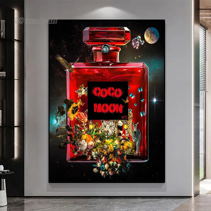 Fashion Red Perfume Bottle Animals Flowers Art Canvas Painting Prints Poster Luxury Wall Art Hanging Picture Living Room Decor
Fashion Red Perfume Bottle Animals Flowers Art Canvas Painting Prints Poster Luxury Wall Art Hanging Picture Living Room Decor