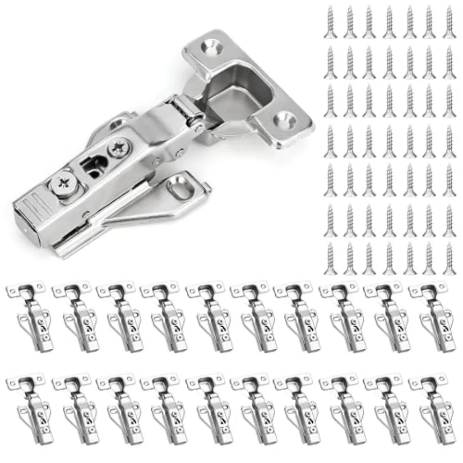 0 Pack 1/'' Overlay Face Frame Soft Close Hidden Cabinet Hinges, 5 Degree 3D Adjustable Clip On Plate Concealed Kitchen Cupboar
0 Pack 1/'' Overlay Face Frame Soft Close Hidden Cabinet Hinges, 5 Degree 3D Adjustable Clip On Plate Concealed Kitchen Cupboar
