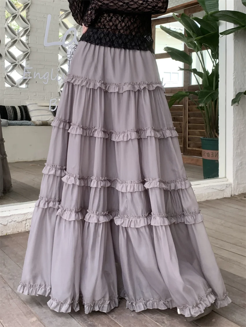 Alien Kitty S-XL Women Ruffles Gentle A-Line Cake Skirts Slim Loose Summer Sweet Girls All Match 2024 Casual Mujer Office Lady
Alien Kitty S-XL Women Ruffles Gentle A-Line Cake Skirts Slim Loose Summer Sweet Girls All Match 2024 Casual Mujer Office Lady