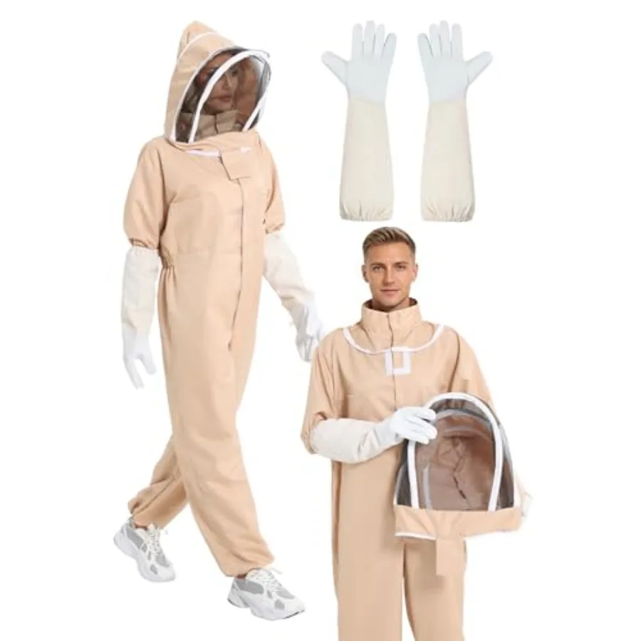 Bee Suit for Men Women, Full Body Sting Proof Beekeeping Suit with Gloves and Round Protective Veil Professional and Beginner f
Bee Suit for Men Women, Full Body Sting Proof Beekeeping Suit with Gloves and Round Protective Veil Professional and Beginner f