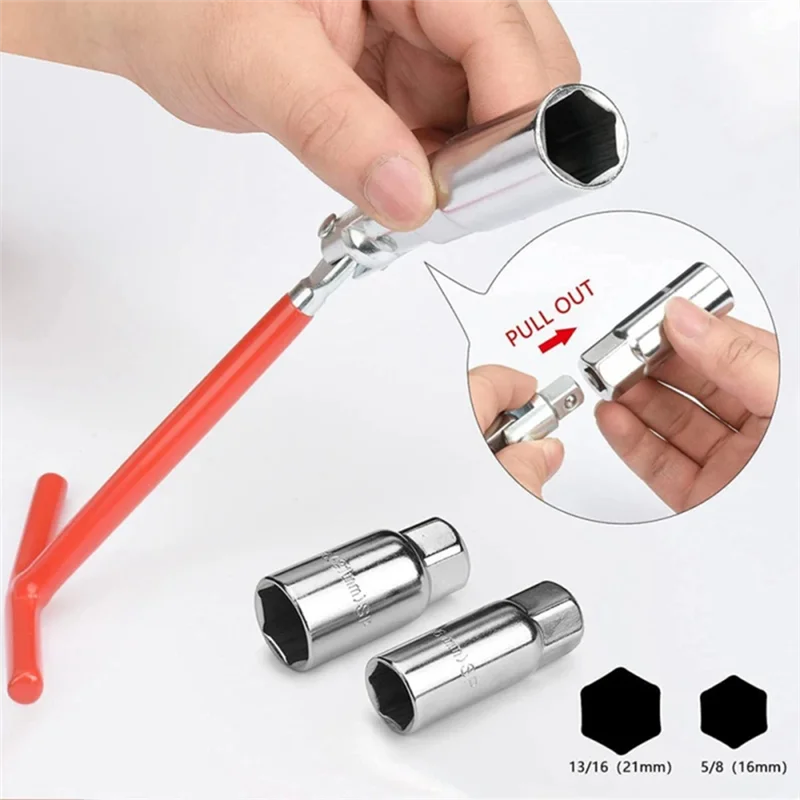 AT21-T-Handle Socket Wrench 16Mm/18Mm/21Mm Spark Plug Removal Tool Car Tool Kit Motorcycle Repairing Tool
AT21-T-Handle Socket Wrench 16Mm/18Mm/21Mm Spark Plug Removal Tool Car Tool Kit Motorcycle Repairing Tool