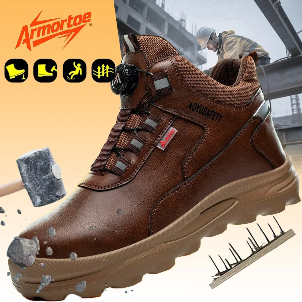 ArmorToe Men's High Top Safety Shoes Tech Buckle Anti-Impact Puncture Proof Fall Winter Industrial Work Boots #Armor2783
ArmorToe Men's High Top Safety Shoes Tech Buckle Anti-Impact Puncture Proof Fall Winter Industrial Work Boots #Armor2783