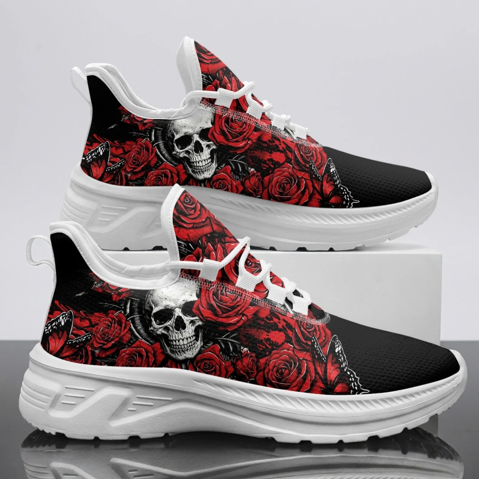 XIXIRIMIDO Skull Rose Mesh Sneakers Women'S Running Shoes Men'S Commuter Shoes Soft Breathable & Lightweight Comfortable 35-48
XIXIRIMIDO Skull Rose Mesh Sneakers Women'S Running Shoes Men'S Commuter Shoes Soft Breathable & Lightweight Comfortable 35-48