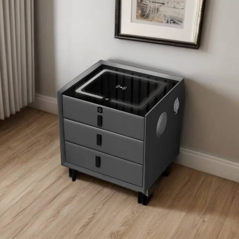 Small Night Storage Locker Bedside Cabinet Designer Black Nightstand Wireless Charging Narrow Mesita De Noche Bedroom Furniture
Small Night Storage Locker Bedside Cabinet Designer Black Nightstand Wireless Charging Narrow Mesita De Noche Bedroom Furniture