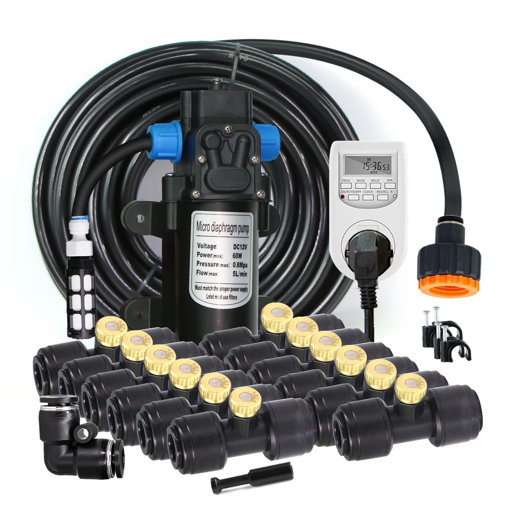 Умный таймер 60 Вт, самовсасывающий насос, распылительная система для садовых тепличных растений, распыление овощей, комплект для охлаждения и полива, запотевание
Умный таймер 60 Вт, самовсасывающий насос, распылительная система для садовых тепличных растений, распыление овощей, комплект для охлаждения и полива, запотевание