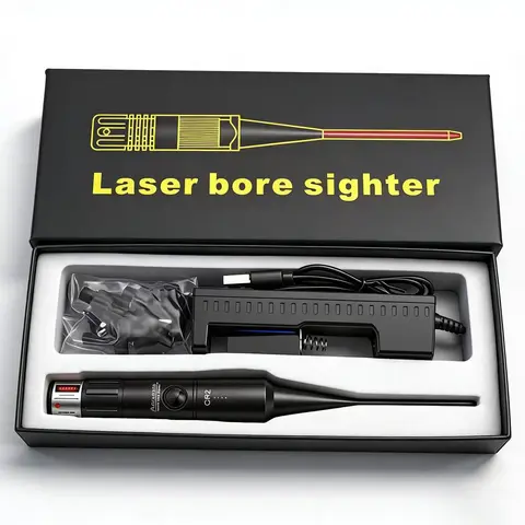 Tactical Red Green Laser Rechargeable Laser Boresighter Hunting Calibrator Boresighter .17 .177 .22LR to 12GA Caliber Laser