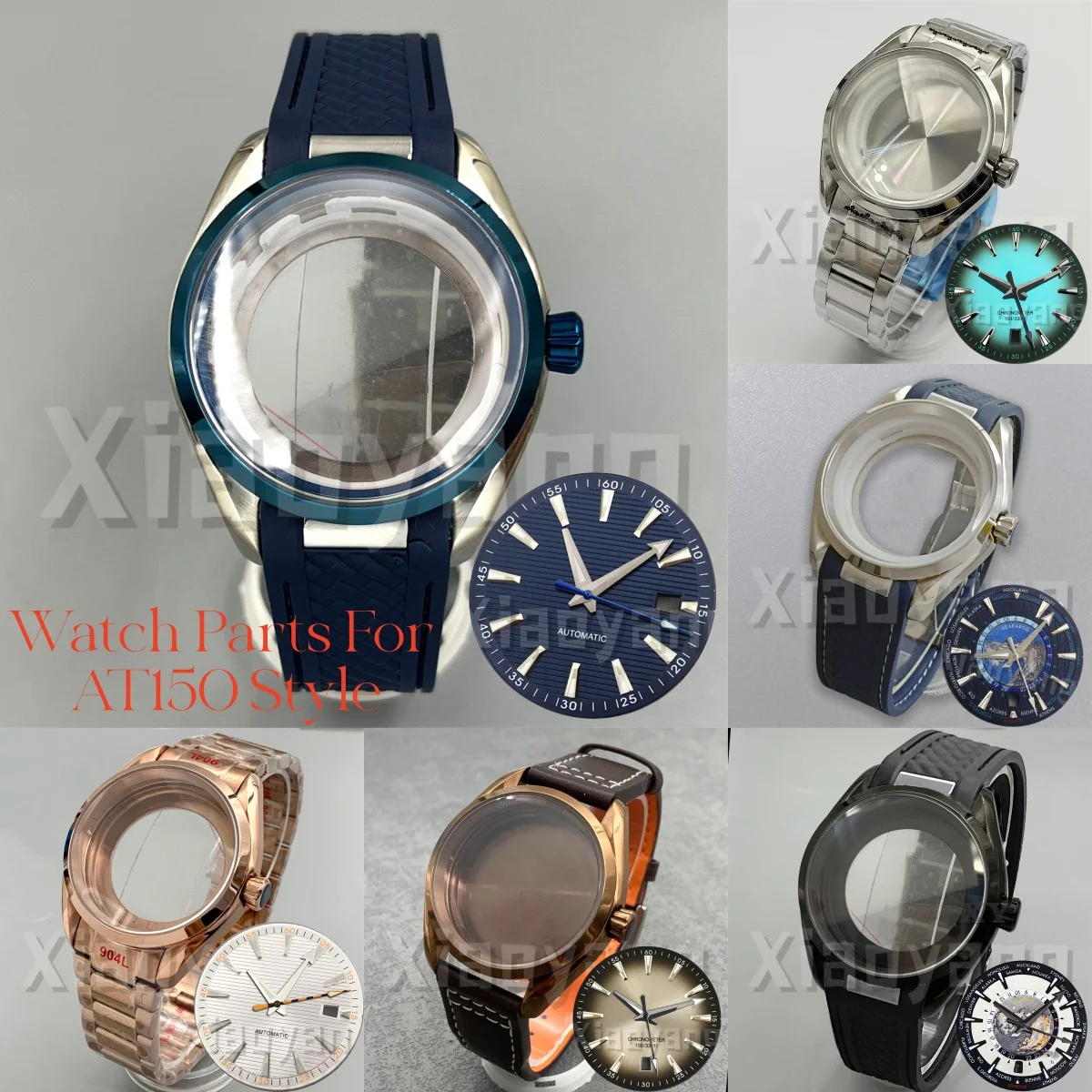 40MM PVD Black Blue Rose Bronze Brass Polished Watch Case 33.5MM Watch Dial Hand Set FitNH34 NH35 Movement AT150 Watch Accessory
40MM PVD Black Blue Rose Bronze Brass Polished Watch Case 33.5MM Watch Dial Hand Set FitNH34 NH35 Movement AT150 Watch Accessory