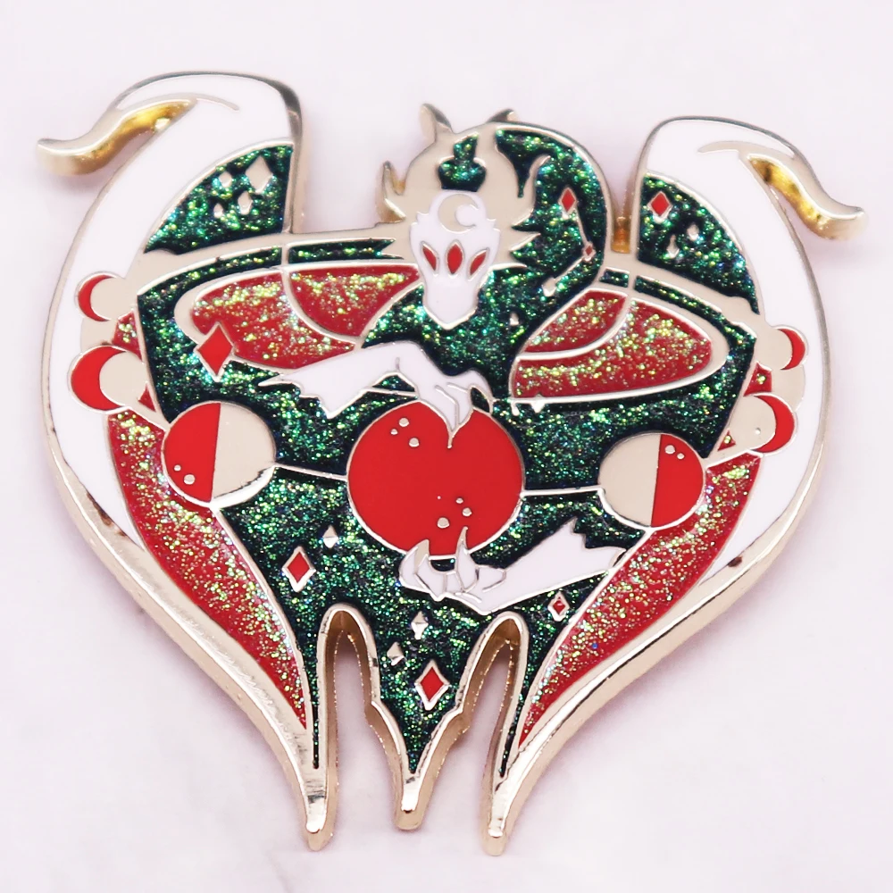 Moon Lunar Eclipse Sun Dragon Enamel Glitter Accents Pin Decoration Backpack
Moon Lunar Eclipse Sun Dragon Enamel Glitter Accents Pin Decoration Backpack