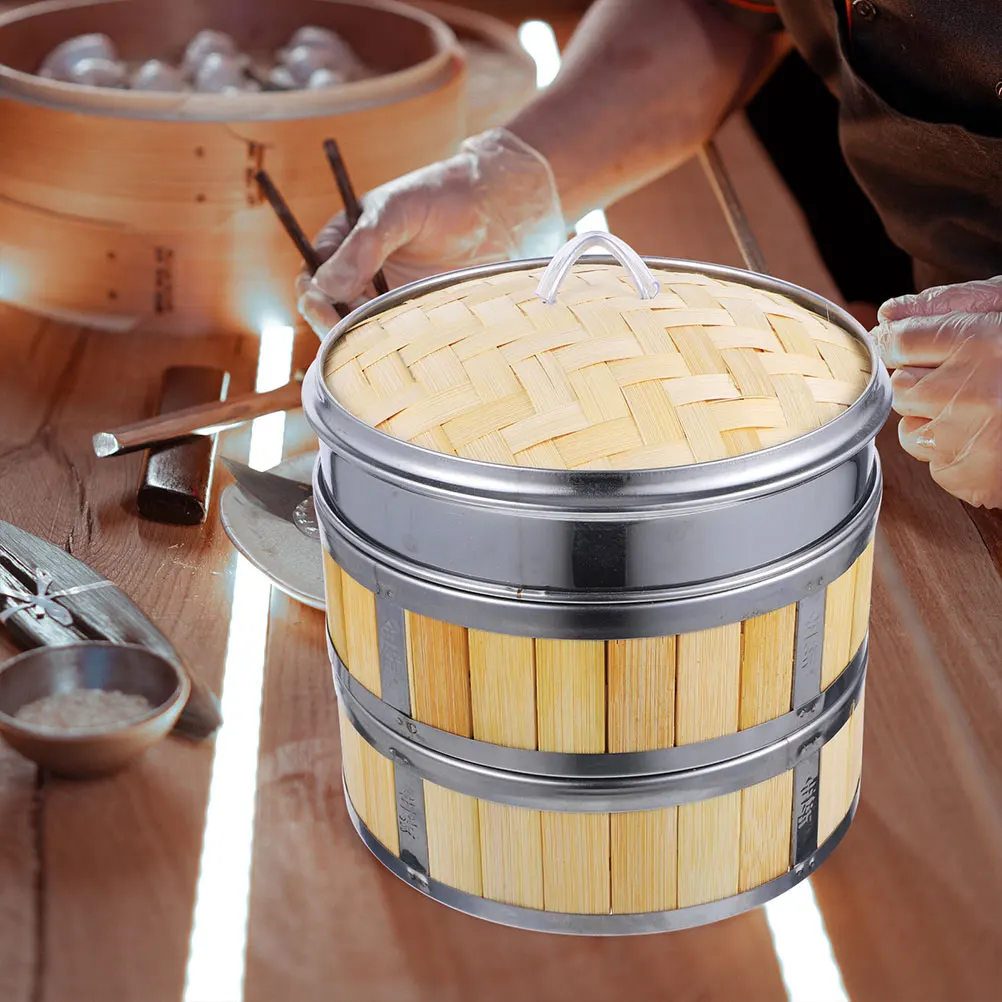 1 set Bamboo Steamer Set Stainless Steel Food Basket Cooking Small Pot Rack Dumpling Buns High Grade Smooth Edge
1 set Bamboo Steamer Set Stainless Steel Food Basket Cooking Small Pot Rack Dumpling Buns High Grade Smooth Edge