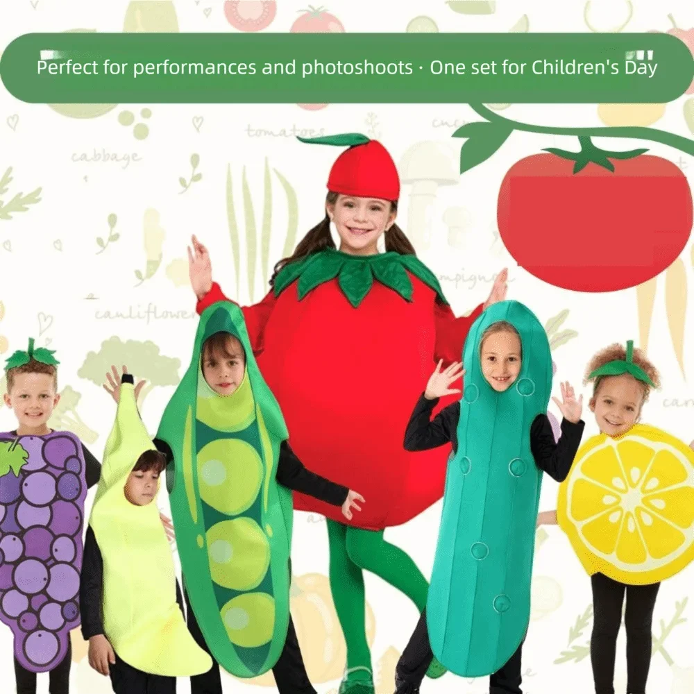 Food Fruit Veggie Costume Pumpkin Cloak Performance Stage Children Cosplay Costume Doll Role-playing Clothing Props
Food Fruit Veggie Costume Pumpkin Cloak Performance Stage Children Cosplay Costume Doll Role-playing Clothing Props