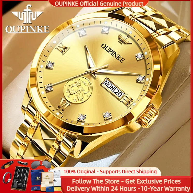 OUPINKE 3259 Luxury Brand Men Watch HD Waterproof Luminous Imported Movement True Golden Dragon Men Automatic Mechanical Watch
OUPINKE 3259 Luxury Brand Men Watch HD Waterproof Luminous Imported Movement True Golden Dragon Men Automatic Mechanical Watch