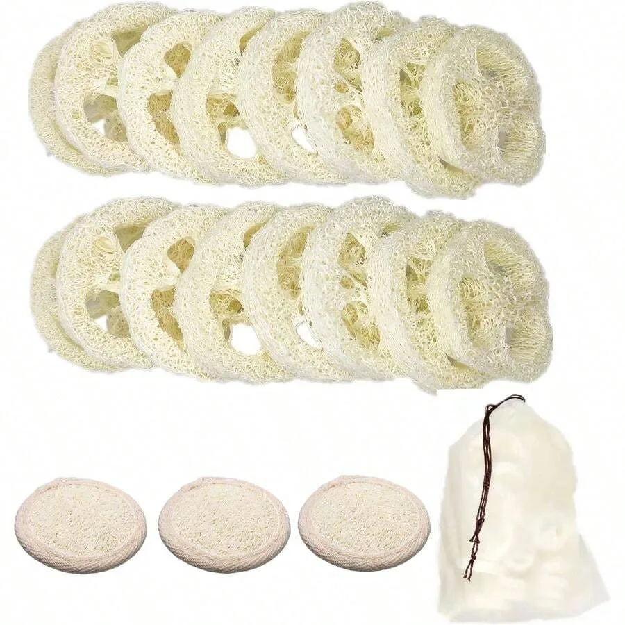 【New style】50Pcs Natural Loofah Slice Of 1.96inch, Reusable Natural Loofah Cuts For Cleaner Sponge Scrubber, Facial Soap Holder
【New style】50Pcs Natural Loofah Slice Of 1.96inch, Reusable Natural Loofah Cuts For Cleaner Sponge Scrubber, Facial Soap Holder