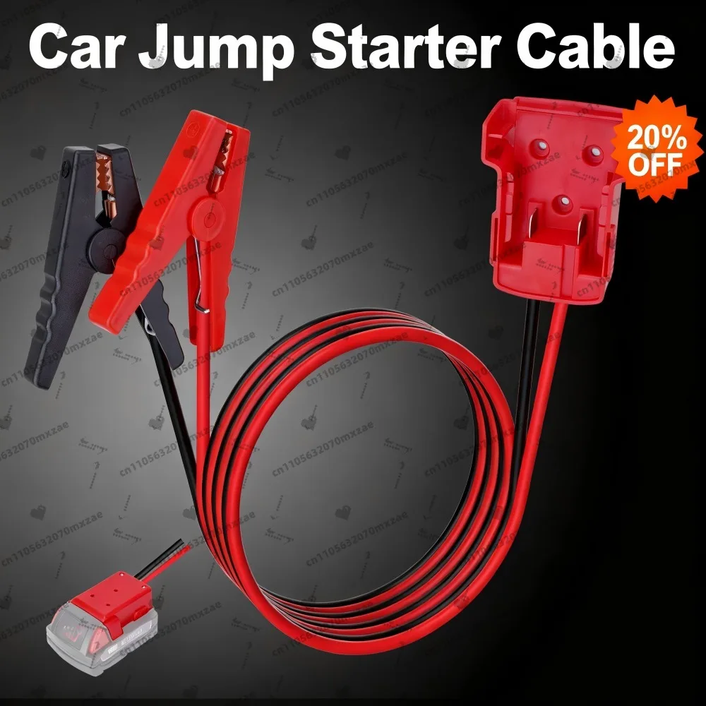 18V Tool Battery Jumper Cables, 2ft/6ft 8AWG Booster Clamps for Emergency Car Jump Start, Universal Power Source 
18V Tool Battery Jumper Cables, 2ft/6ft 8AWG Booster Clamps for Emergency Car Jump Start, Universal Power Source