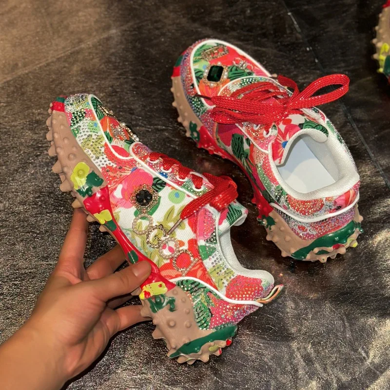 European American Style Women's Shoes Fashion Luxury Rhinestone Designer Casual Shoes Fashion Women's Sneakers Zapatos De Mujer
European American Style Women's Shoes Fashion Luxury Rhinestone Designer Casual Shoes Fashion Women's Sneakers Zapatos De Mujer