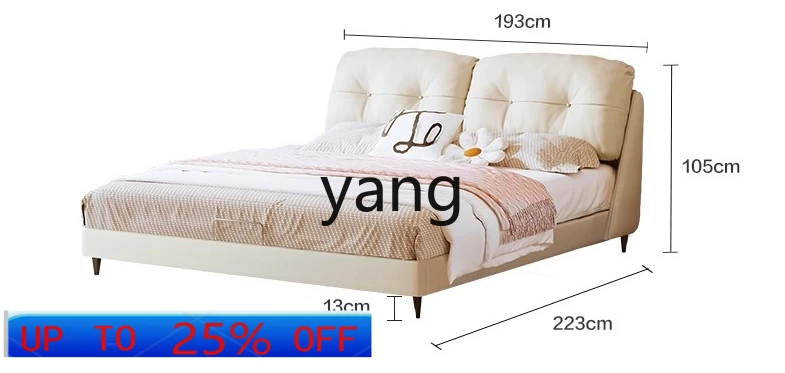 LMM suspension bed master bedroom queen bed 1.8 meters double bed frame cream wind bedroom
LMM suspension bed master bedroom queen bed 1.8 meters double bed frame cream wind bedroom