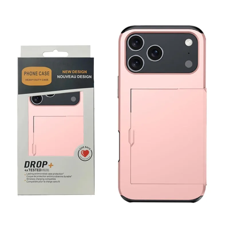 2IN1 Heavy Duty Armor TPU + защитный чехол для ПК для IPhone 17Air 16E Plus 15 14 Plus 13 12 Pro Max, держатель для карт-кошелька, сдвижная крышка с отделением 
2IN1 Heavy Duty Armor TPU + защитный чехол для ПК для IPhone 17Air 16E Plus 15 14 Plus 13 12 Pro Max, держатель для карт-кошелька, сдвижная крышка с отделением