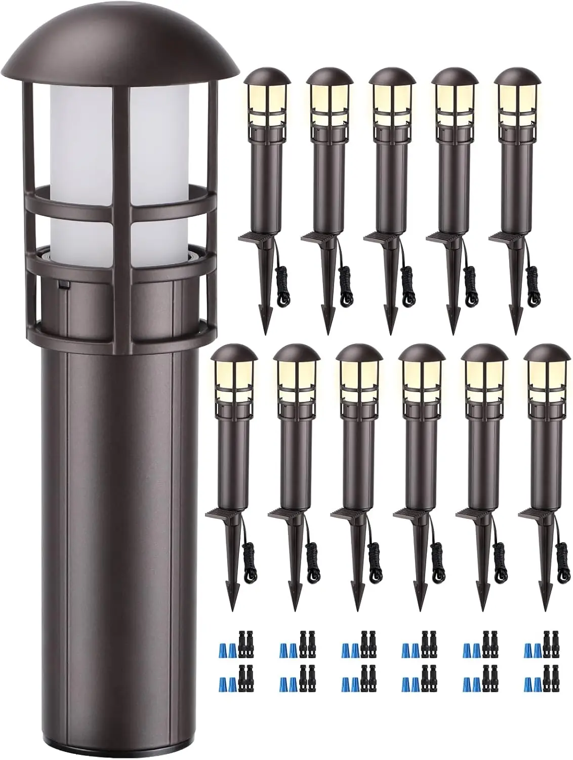 3000K Warm White 12 Pack 3W 12-24V LED Low Voltage Landscape Pathway Lights Aluminum Wired Bollard Lights For Walkway Yard Garde
3000K Warm White 12 Pack 3W 12-24V LED Low Voltage Landscape Pathway Lights Aluminum Wired Bollard Lights For Walkway Yard Garde