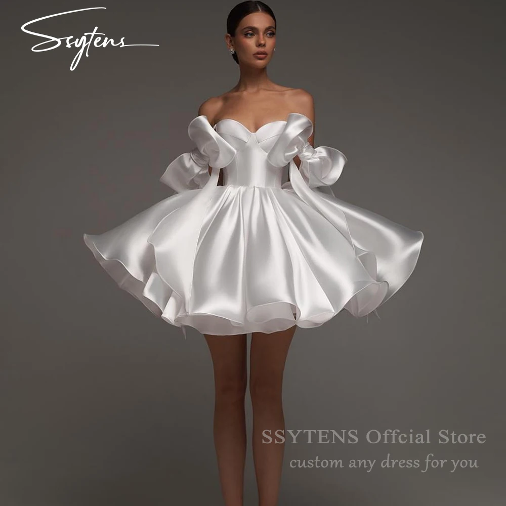 SSYTENS Short Off the Shoulder Wedding Dresses Knee Length Mini Party Gown Women Lace Up Birthday Dresses Luxury 2027 Customized
SSYTENS Short Off the Shoulder Wedding Dresses Knee Length Mini Party Gown Women Lace Up Birthday Dresses Luxury 2027 Customized