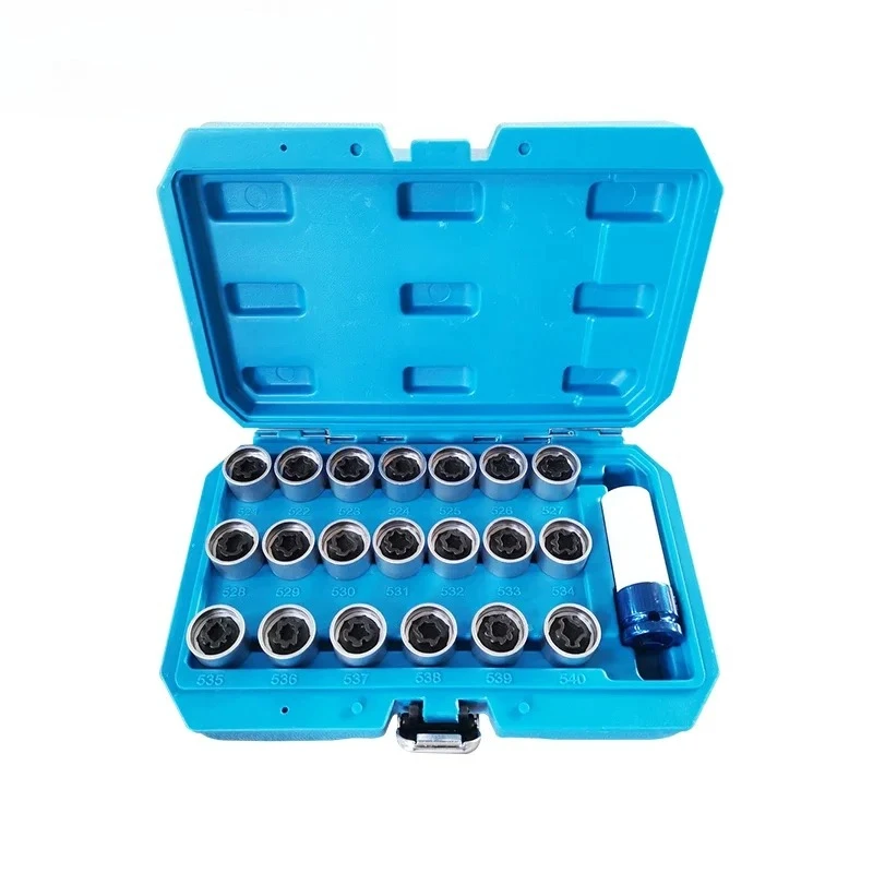 21pcs Car Locking Wheel Nut Removal Tool Key Socket Anti-Theft Screw Sleeve Wheel Lock Screws For Vw Locking Keys Type 521 -540
21pcs Car Locking Wheel Nut Removal Tool Key Socket Anti-Theft Screw Sleeve Wheel Lock Screws For Vw Locking Keys Type 521 -540