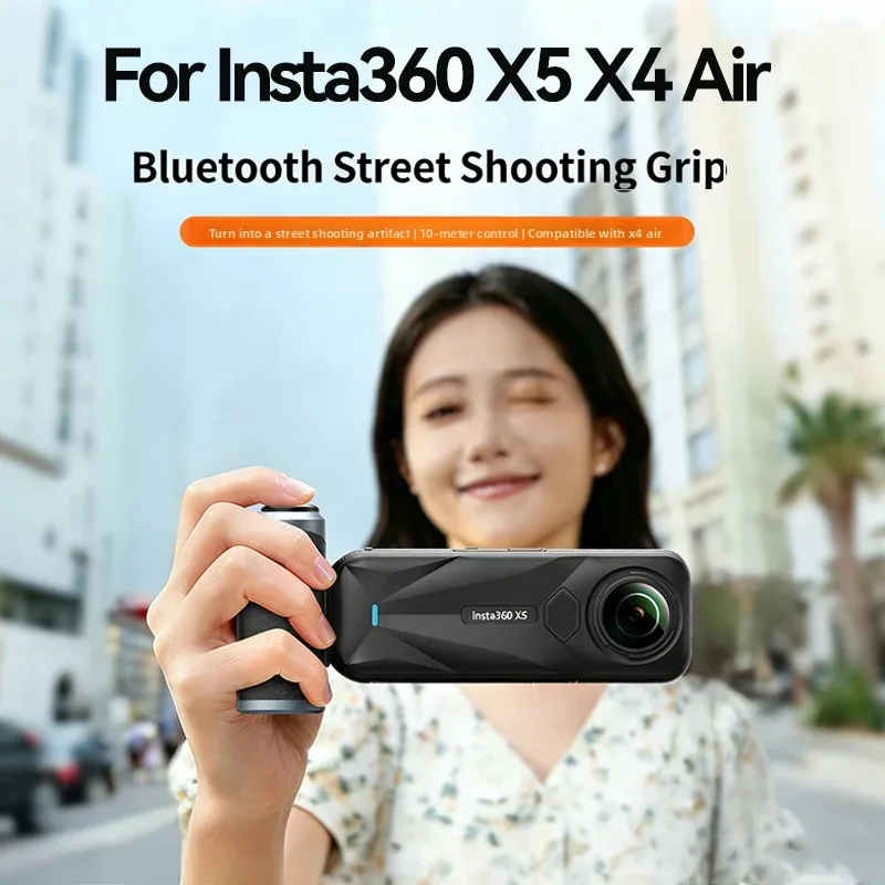Bluetooth-пульт дистанционного управления с держателем Street Grip и кнопкой спуска затвора для Insta360 X5, X4, Air и других аксессуаров Insta360
Bluetooth-пульт дистанционного управления с держателем Street Grip и кнопкой спуска затвора для Insta360 X5, X4, Air и других аксессуаров Insta360