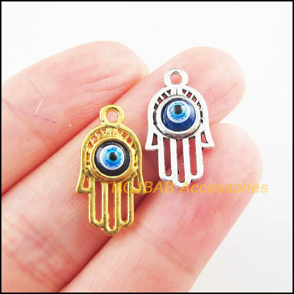 Fashion 20Pcs Gold Color Tibetan Silver Plated Hand Palm Eye Resin Charms Pendants 11x20.5mm
Fashion 20Pcs Gold Color Tibetan Silver Plated Hand Palm Eye Resin Charms Pendants 11x20.5mm