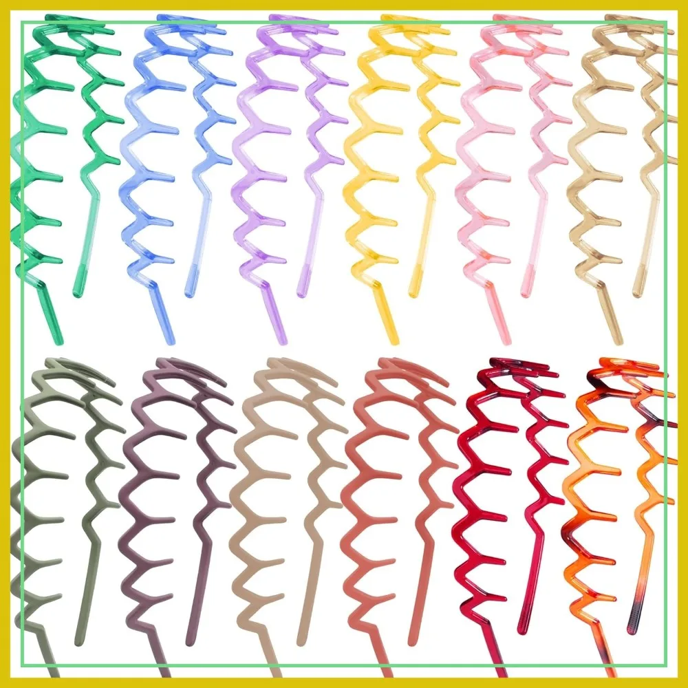 12 Pcs Zig Zag Headbands for Women, Non Slip Plastic Teeth Headbands, Wave Headband, Colorful
12 Pcs Zig Zag Headbands for Women, Non Slip Plastic Teeth Headbands, Wave Headband, Colorful