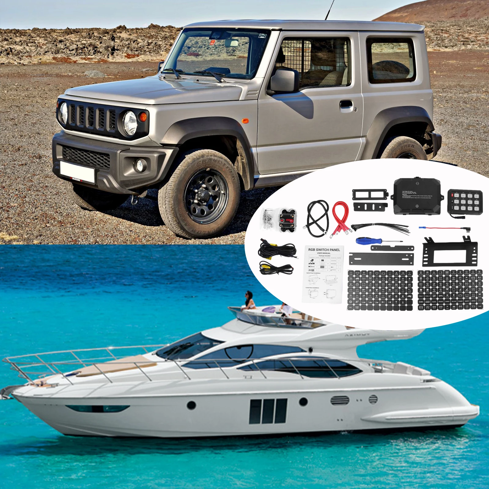 Electronic Relay System 12/24V Car Touch Switch Panel Universal Circuit Control Panel for Car Truck Offroad RV Van
Electronic Relay System 12/24V Car Touch Switch Panel Universal Circuit Control Panel for Car Truck Offroad RV Van