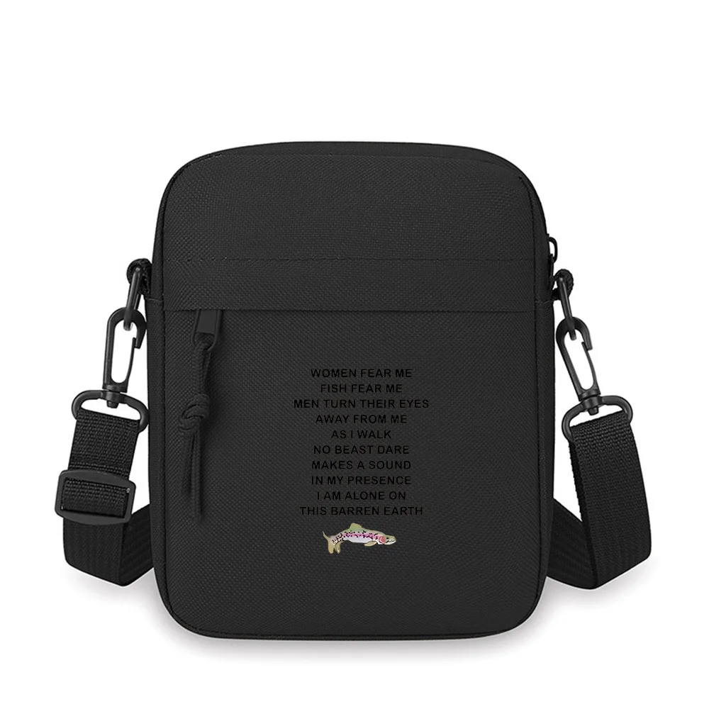 Fish,text,dark,alone,presence Men Crossbody Bag Single Shoulder Women Cartoon Anime Film Printing Design Unisex
Fish,text,dark,alone,presence Men Crossbody Bag Single Shoulder Women Cartoon Anime Film Printing Design Unisex