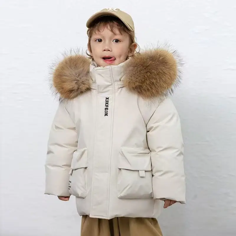 -35℃ Children's Down Jacket 2025 New Thickened Handsome Down Jacket for Boys and Girls Hooded Detachable Warm Coat
-35℃ Children's Down Jacket 2025 New Thickened Handsome Down Jacket for Boys and Girls Hooded Detachable Warm Coat