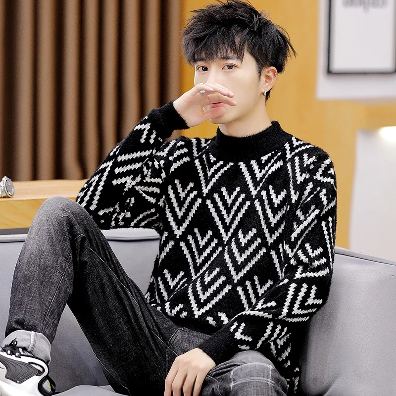 Men's Knitted Sweater Half High Collar Fleece Inner Wear Casual Style Autumn Winter New Fashion Purl Knit mid Neck Knitwear
Men's Knitted Sweater Half High Collar Fleece Inner Wear Casual Style Autumn Winter New Fashion Purl Knit mid Neck Knitwear