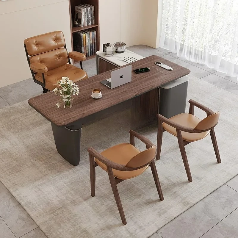 Retro solid wood desk integrated corner office modern Italian multi-functional tea table
Retro solid wood desk integrated corner office modern Italian multi-functional tea table