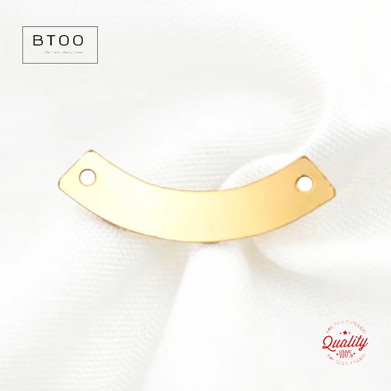 14K Gold Filled Curved Bar Double Hole Charm Handmade Pendant Jewelry Accessories for Bracelet Necklace Gold Findings
14K Gold Filled Curved Bar Double Hole Charm Handmade Pendant Jewelry Accessories for Bracelet Necklace Gold Findings