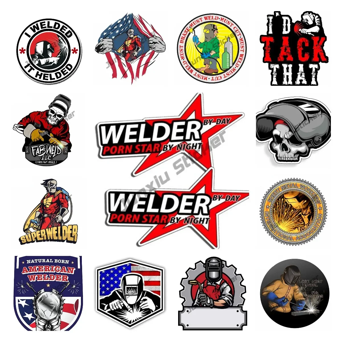 Personality Welder Retro Welding Pattern Decal Hard Hat Sticker Car Sticker Window Truck Camper Guitar Car Body Wall Decoration
Personality Welder Retro Welding Pattern Decal Hard Hat Sticker Car Sticker Window Truck Camper Guitar Car Body Wall Decoration