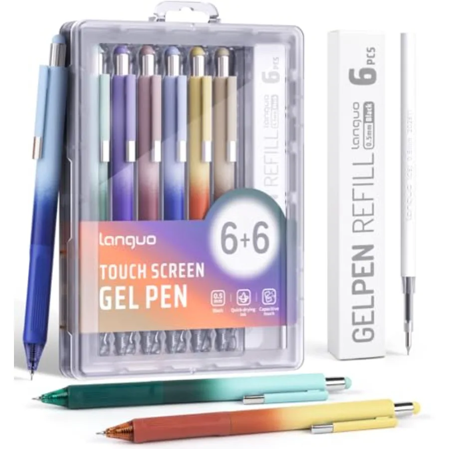 Gel Pens, 0.5mm Quick Dry Black Ink Pens Fine Point Smooth Writing Pens, 3-in-1 Stylus Retractable Gel Pen with Stylus tip, Cut
Gel Pens, 0.5mm Quick Dry Black Ink Pens Fine Point Smooth Writing Pens, 3-in-1 Stylus Retractable Gel Pen with Stylus tip, Cut