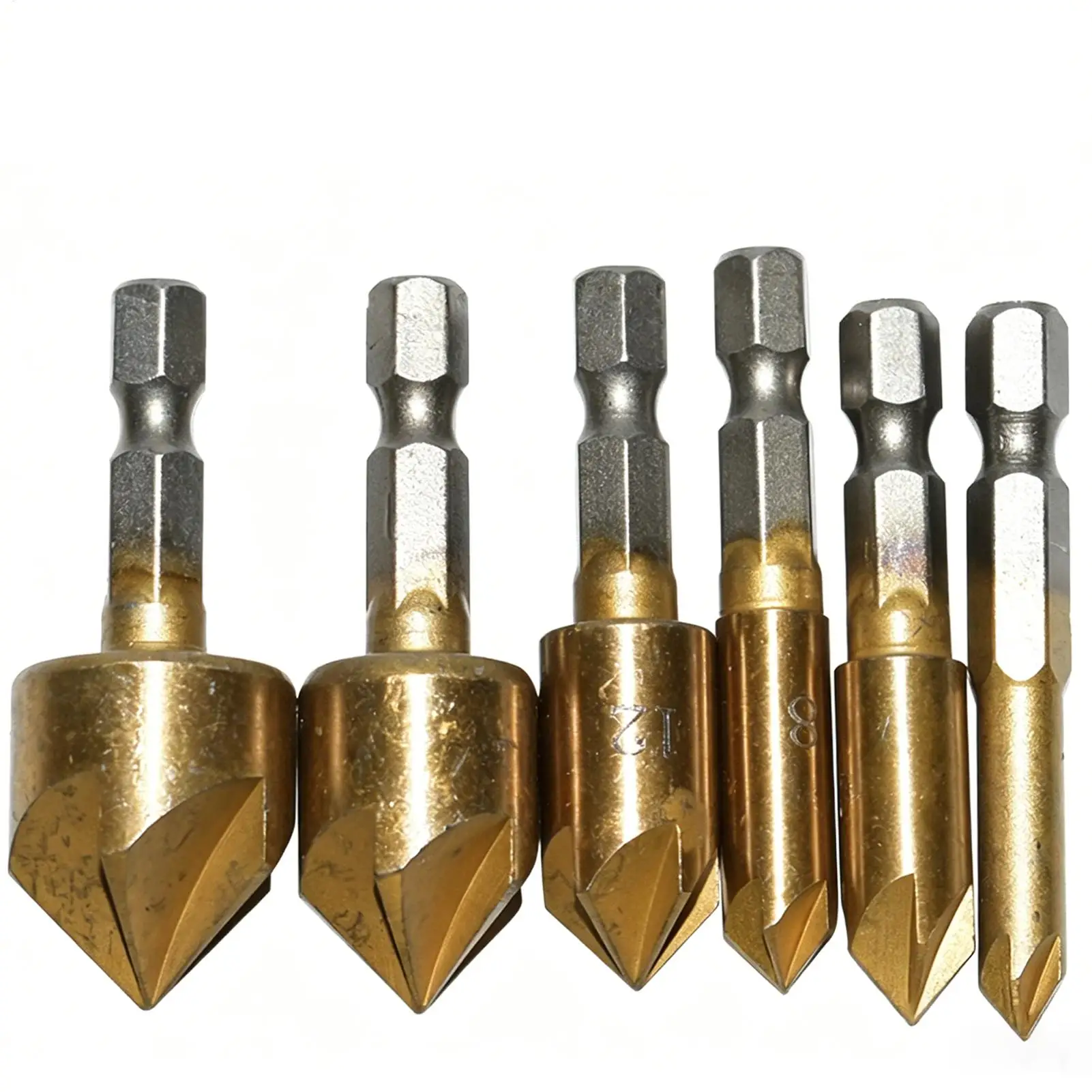 Countersink Drill Bits 1/4 To 3/4 Inch 90-Degree 5-flute Furniture Repair Countersink Drill Bit For Professionals Carpenters
Countersink Drill Bits 1/4 To 3/4 Inch 90-Degree 5-flute Furniture Repair Countersink Drill Bit For Professionals Carpenters