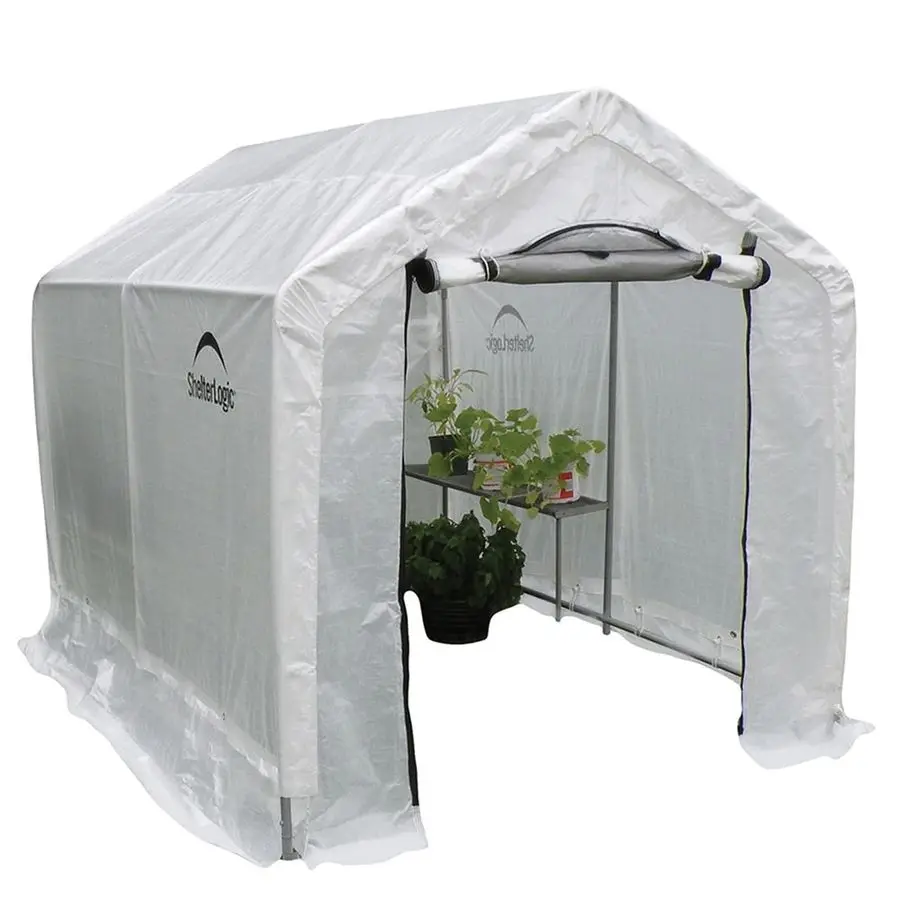 6 x 8 x 6.5 GrowIT Greenhouse Peak Roof Style Backyard Grow House with Integrated Shelving, 6 x 8 x 6, Translucent
6 x 8 x 6.5 GrowIT Greenhouse Peak Roof Style Backyard Grow House with Integrated Shelving, 6 x 8 x 6, Translucent