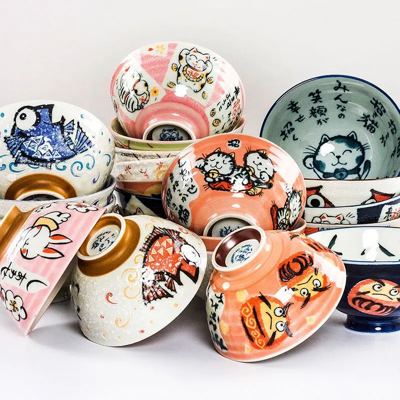 Japanese Lucky Cat Rice Bowl, Cute Animal Ceramic Bowls, Cartoon Rabbit Soup Bowl, 4.5/ 5/ 5.5inch Japanese Tableware Salad Bowl
Japanese Lucky Cat Rice Bowl, Cute Animal Ceramic Bowls, Cartoon Rabbit Soup Bowl, 4.5/ 5/ 5.5inch Japanese Tableware Salad Bowl