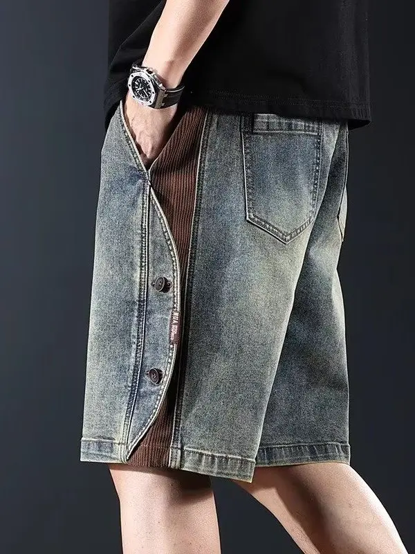 Американская рабочая одежда в стиле ретро, джинсовые вещи, мужские летние новые дышащие свободные повседневные брюки средней длины с пятью точками, молодежные модные прямые брюки
Американская рабочая одежда в стиле ретро, джинсовые вещи, мужские летние новые дышащие свободные повседневные брюки средней длины с пятью точками, молодежные модные прямые брюки