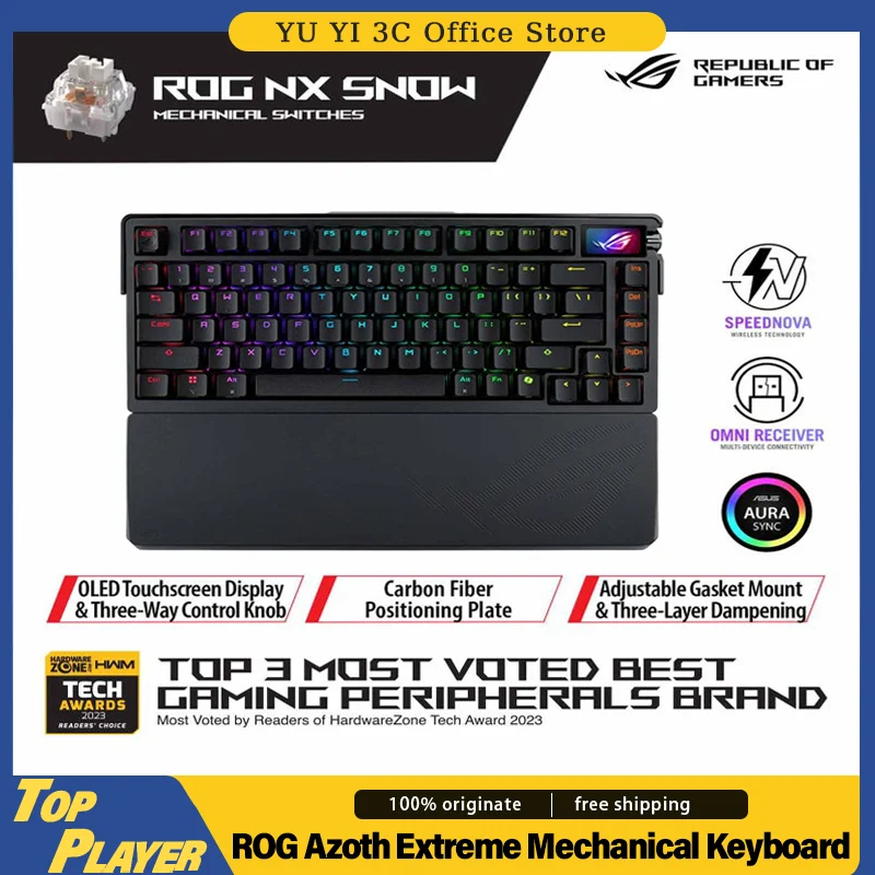 Механическая клавиатура ROG Azoth Extreme Series, топовый проигрыватель из углеродного волокна, 8K, Частота опроса, SpeedNova, максимальный игровой опыт
Механическая клавиатура ROG Azoth Extreme Series, топовый проигрыватель из углеродного волокна, 8K, Частота опроса, SpeedNova, максимальный игровой опыт