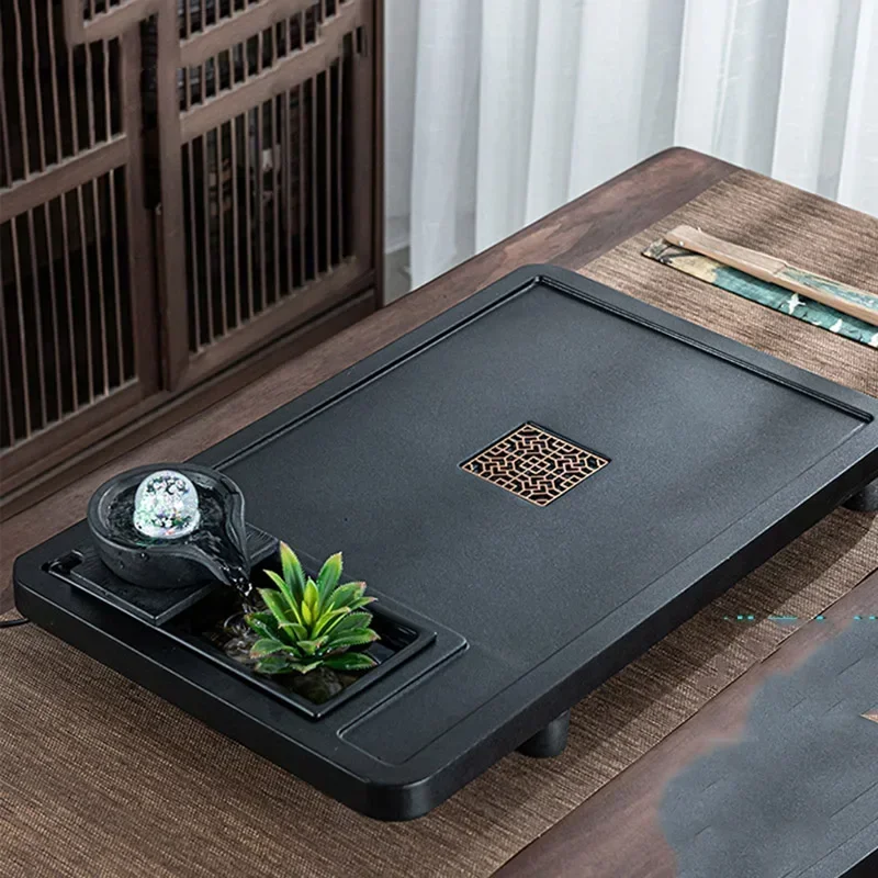 Designed Kitchen Black Tea Tray for Decoration Gongfu Table Luxury Serving Tea Tray Chinese Bandeja Kitchen Dish Drainer AB50TP
Designed Kitchen Black Tea Tray for Decoration Gongfu Table Luxury Serving Tea Tray Chinese Bandeja Kitchen Dish Drainer AB50TP
