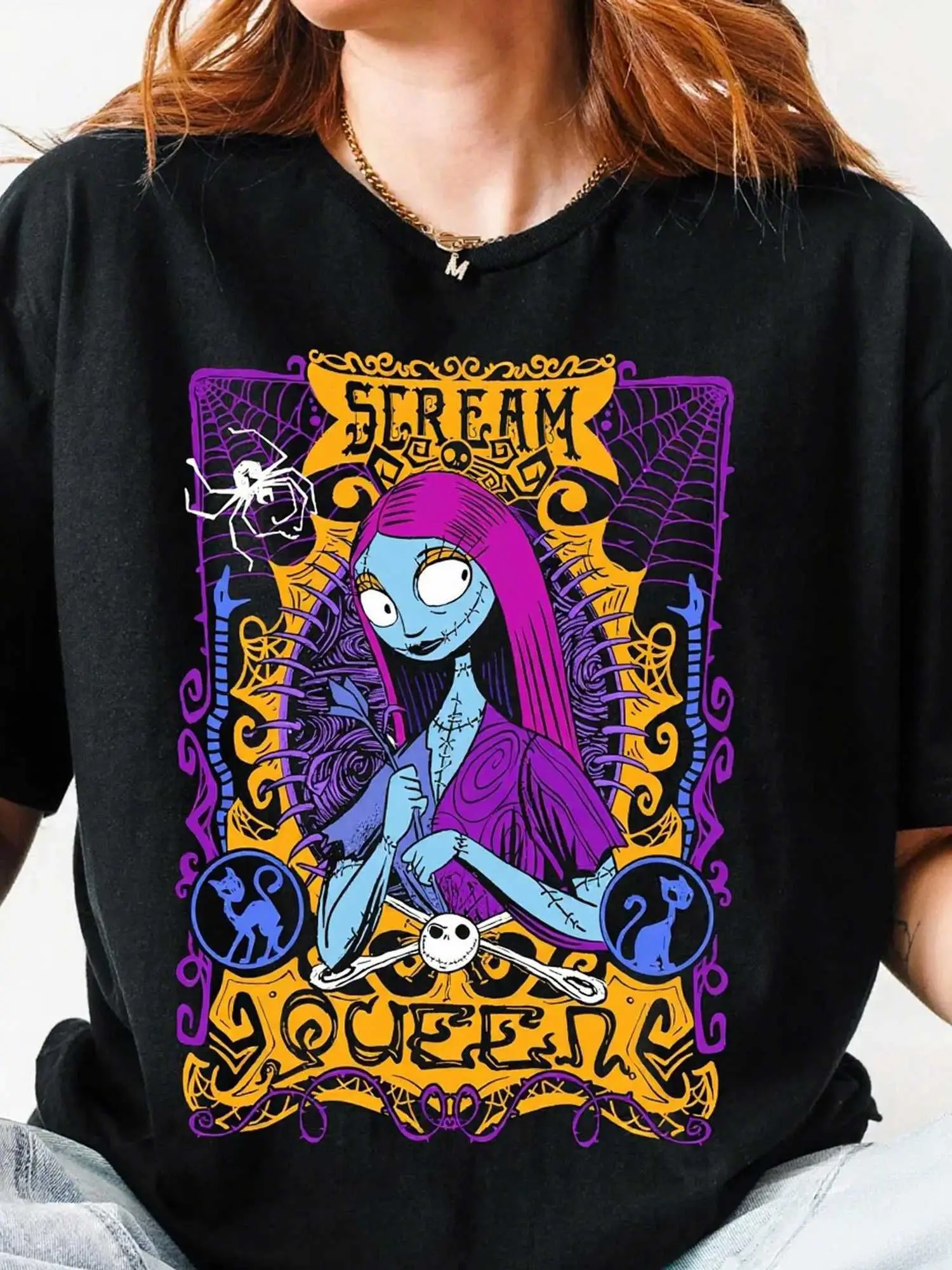 Disney Christmas Nightmare Sally Scream Men's and Women's T-shirts - Official Tim - Short sleeved Summer Fashion
Disney Christmas Nightmare Sally Scream Men's and Women's T-shirts - Official Tim - Short sleeved Summer Fashion